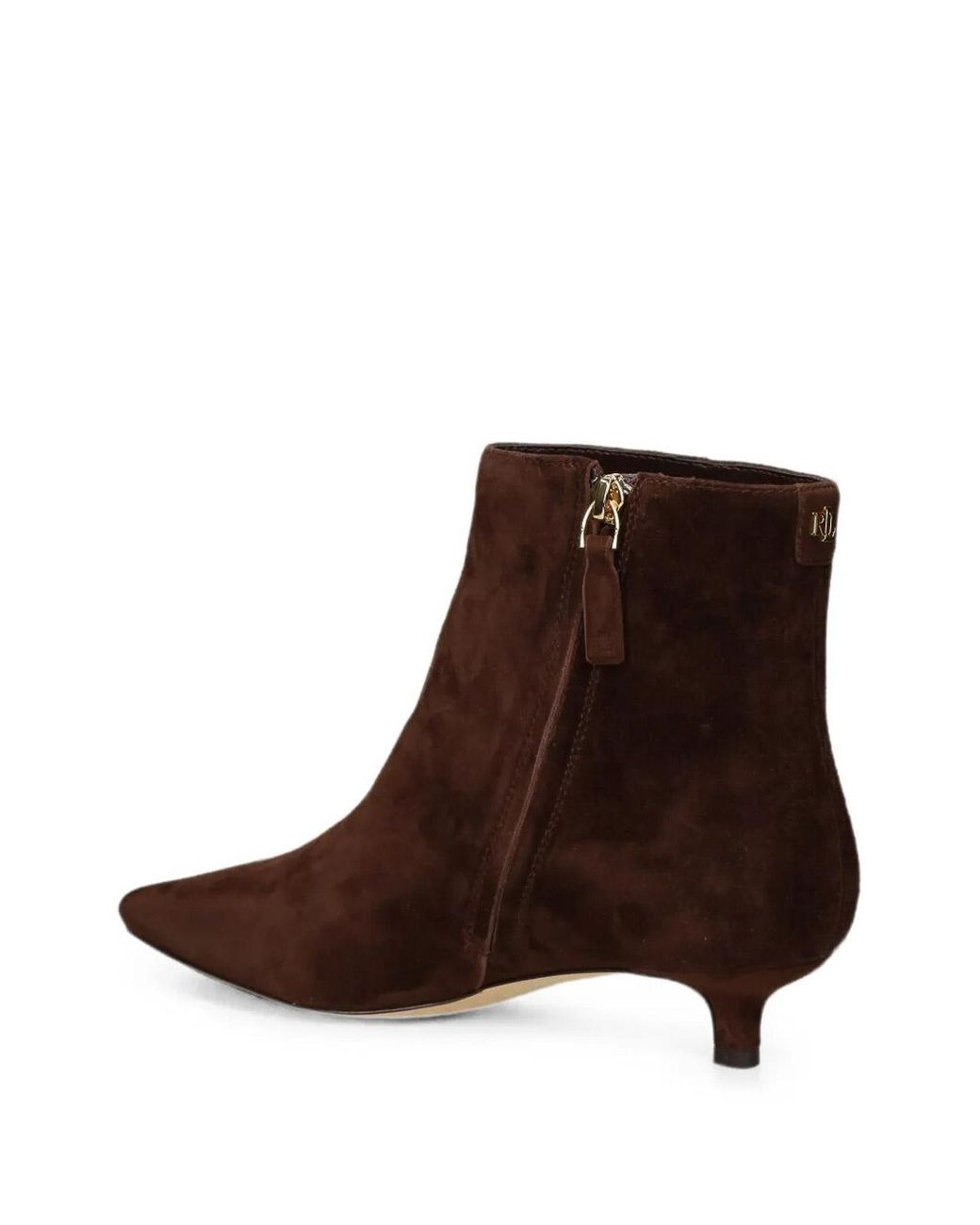 Ralph Lauren Brown Frncsa Heeled Ankle Bootie