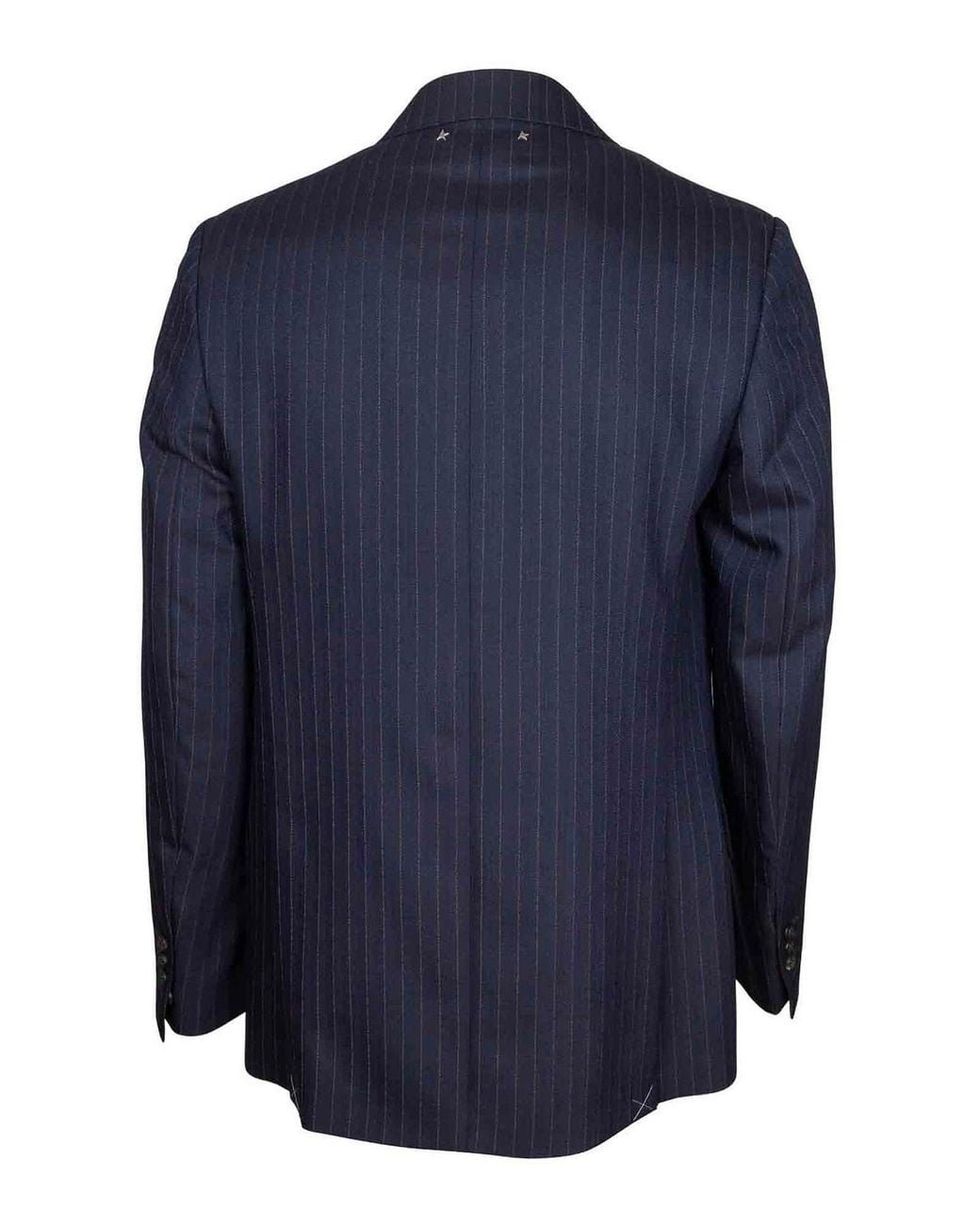 Golden Goose Deluxe Brand Blue Journey Double -Breasted Jacket for men