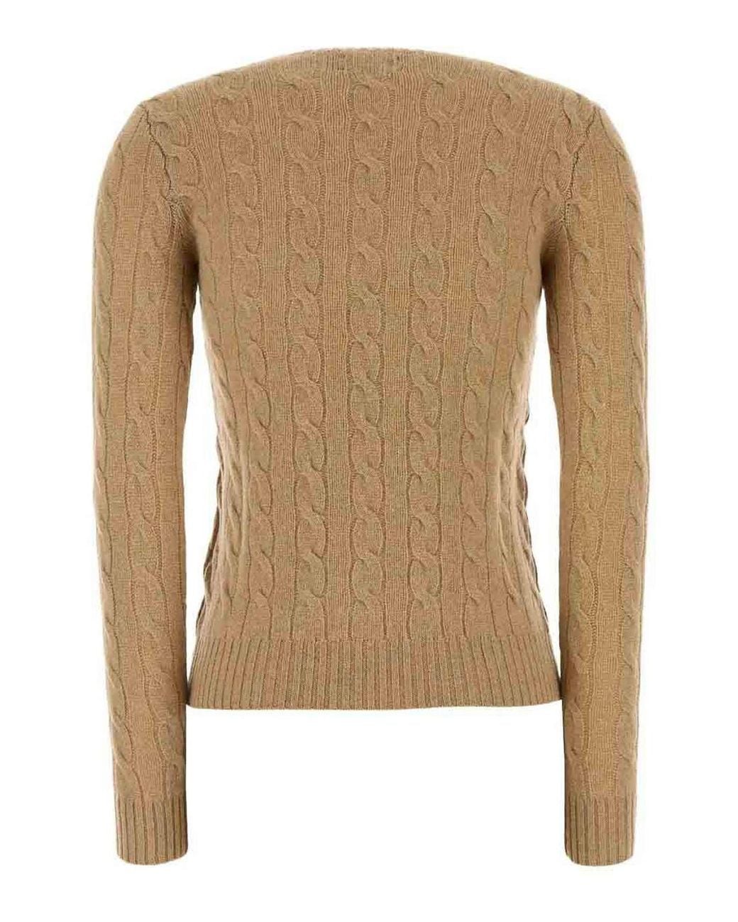 Polo Ralph Lauren Natural Cable Wool And Cashmere Crewneck Jumper