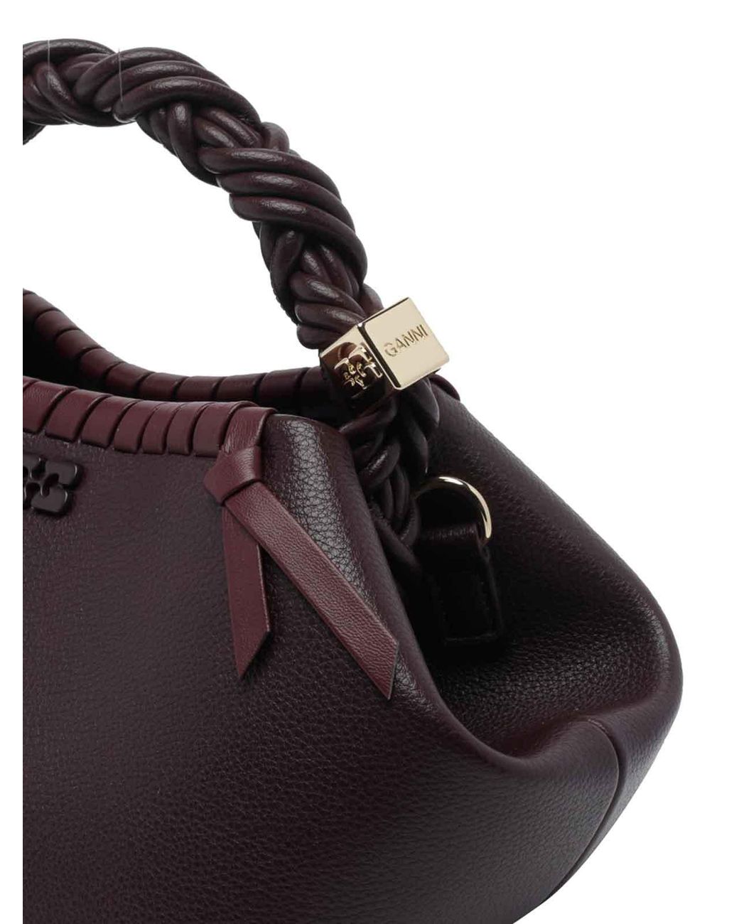 Ganni Brown Small Bou Tresse Handbag