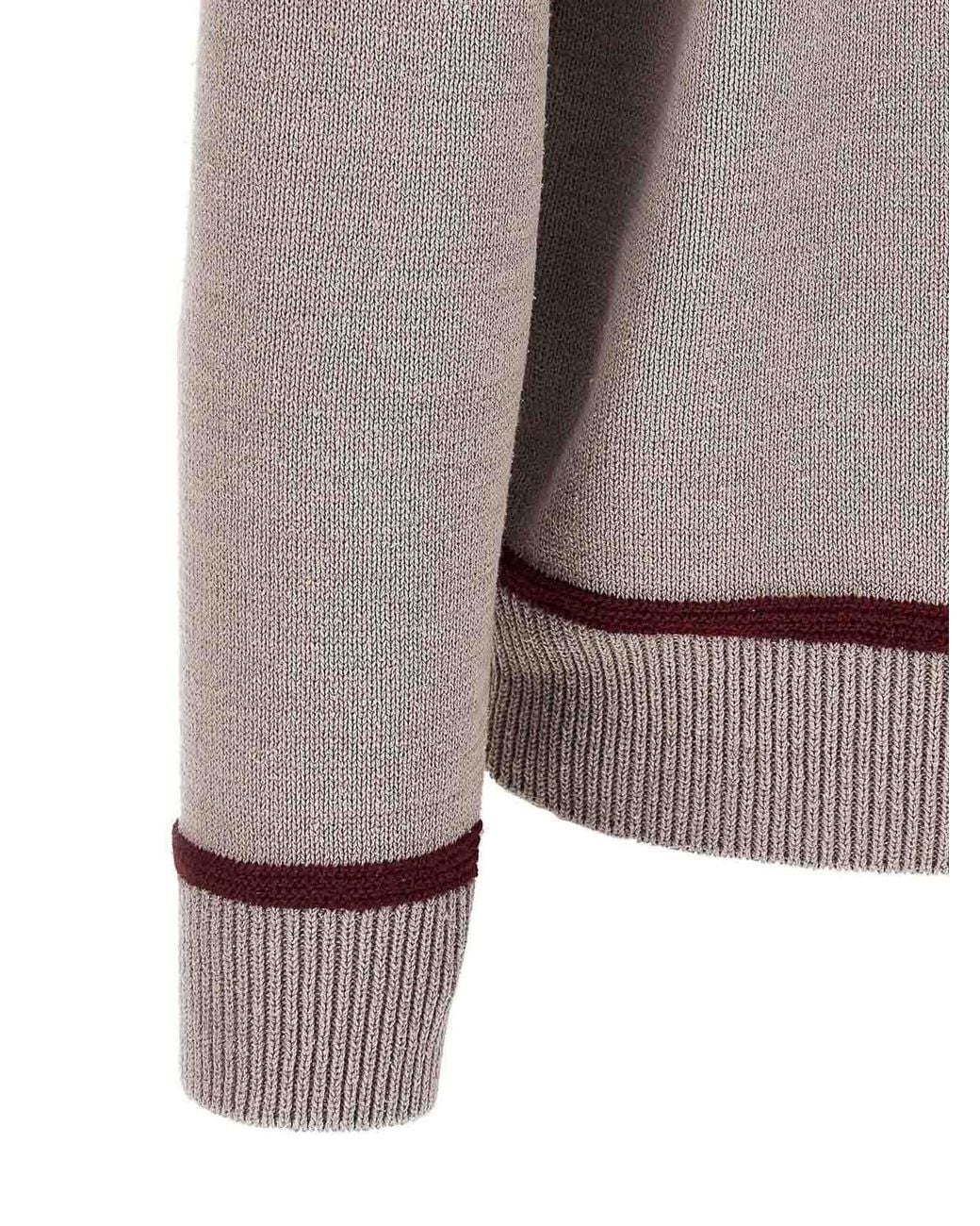 Junya Watanabe Gray Jacquard Sweater for men