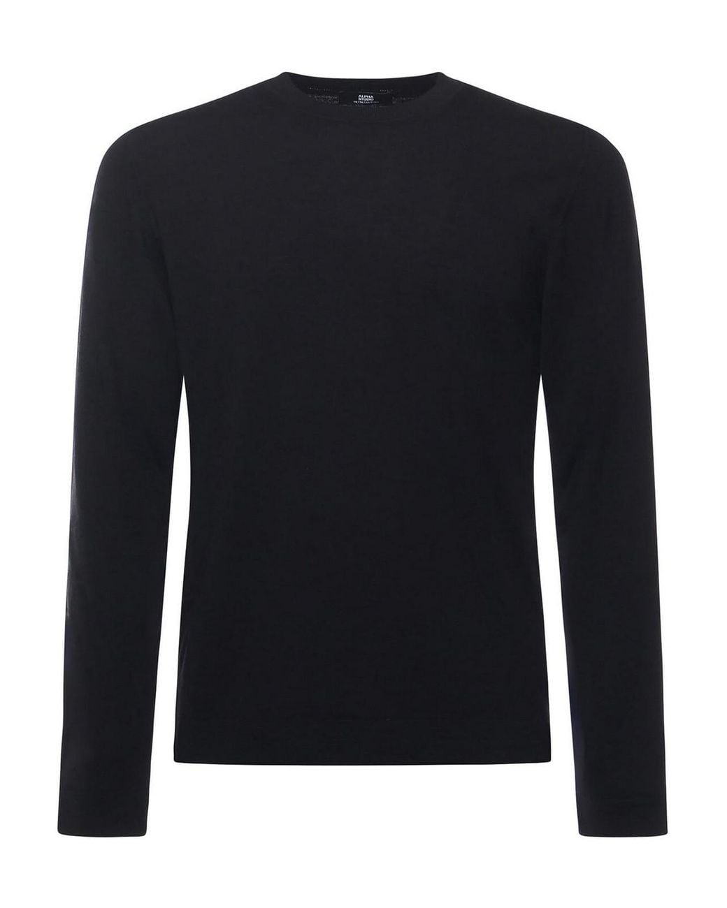 Alpha Studio Black Merino Sweater for men