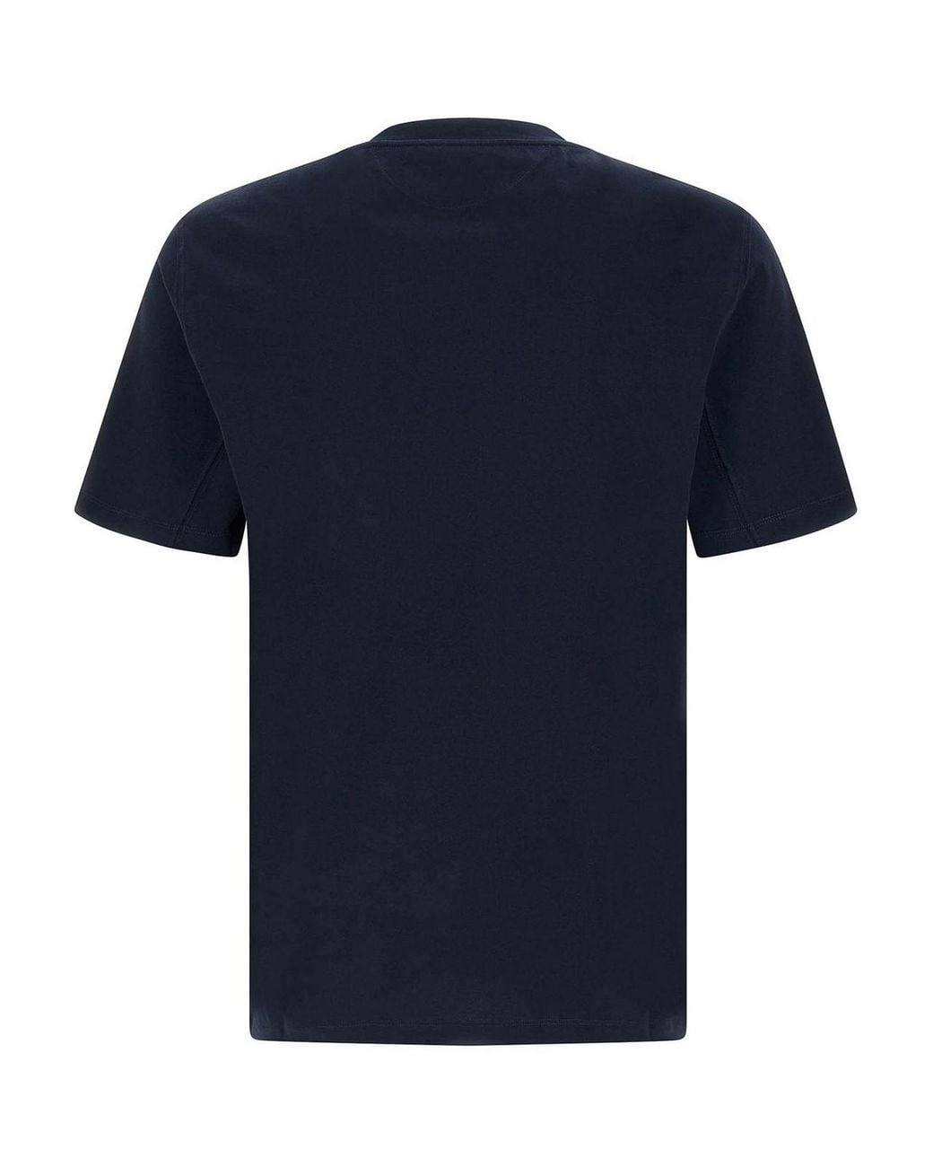 Brunello Cucinelli Blue Printed T-Shirt for men