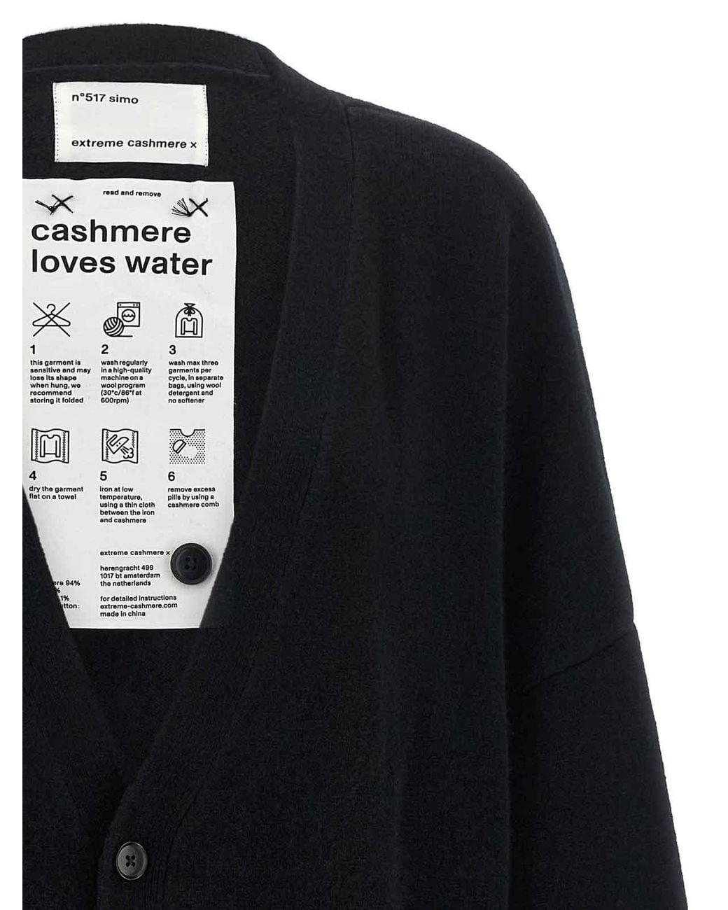 Extreme Cashmere Black N517 Simo Cashmere Cardigan