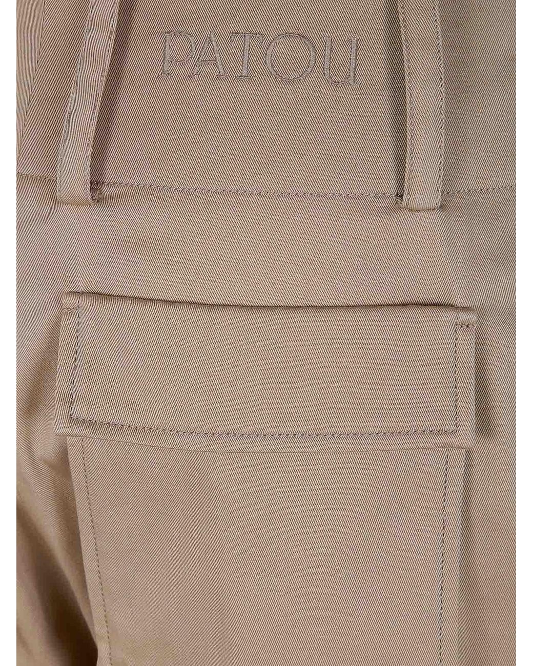 Patou Natural Large Belt Straight Trousers