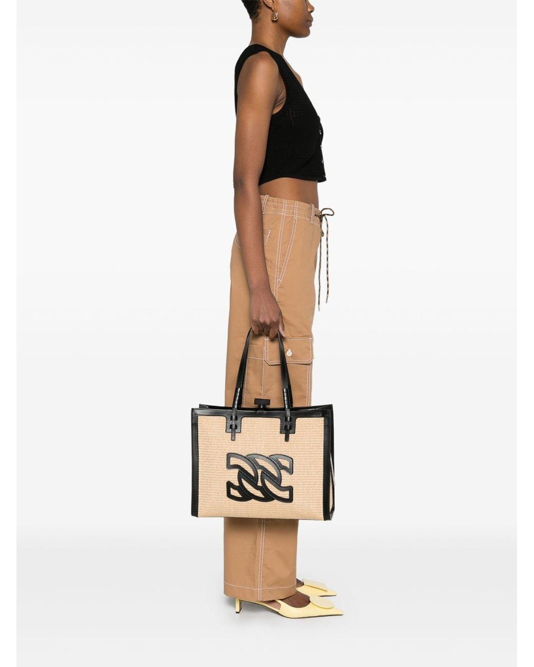 Casadei Black Beau Rivage Shopping Bag