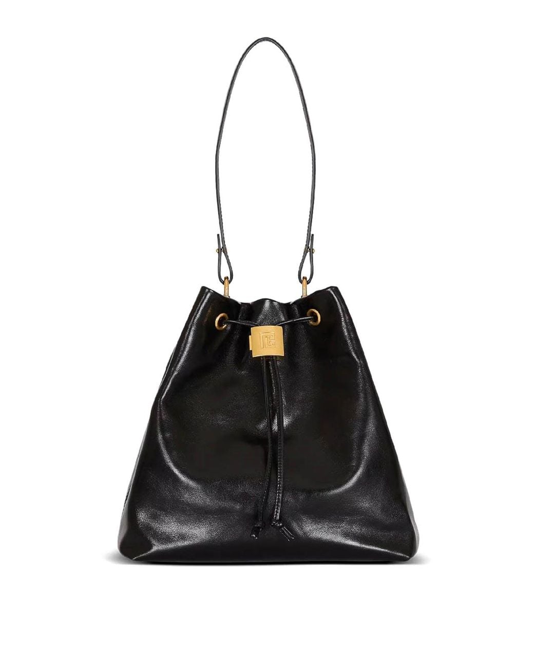 Balmain Black Pulse Convertible Leather Backpack