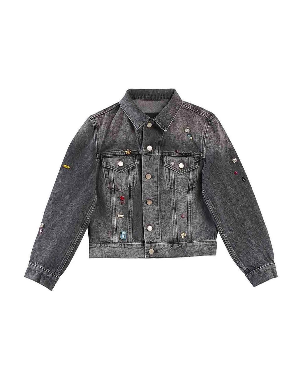 Marc Jacobs Gray Charm Shrunken Trucker
