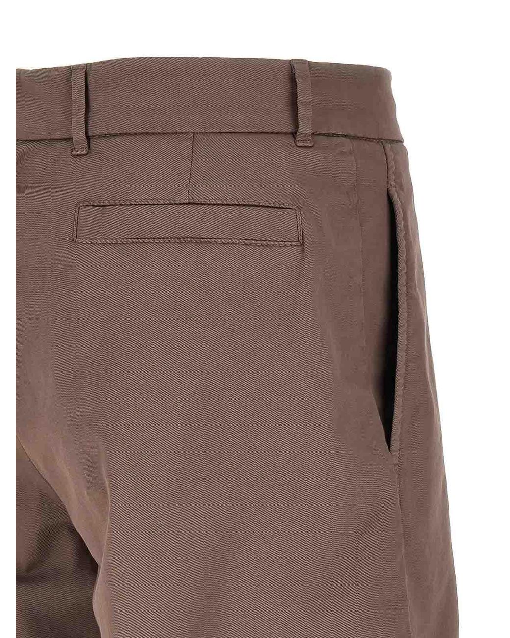 Brunello Cucinelli Brown American Pima Cotton Bermuda Shorts for men