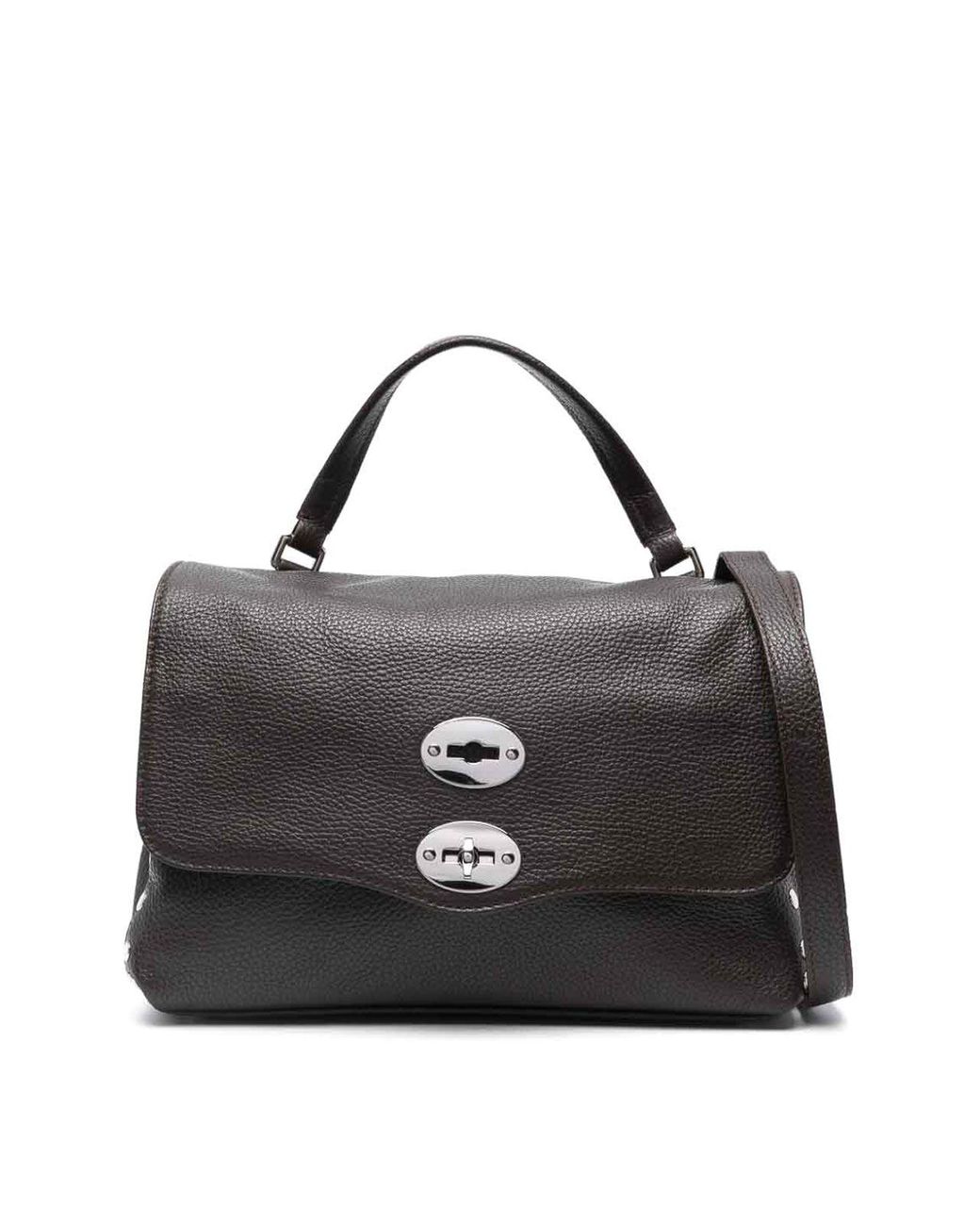 Zanellato Black Postina S Daily Leather Handbag
