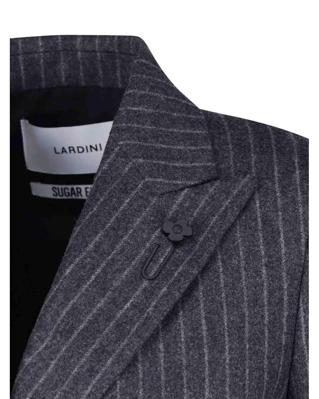 Lardini Blue Double-Breasted Wool Blazer