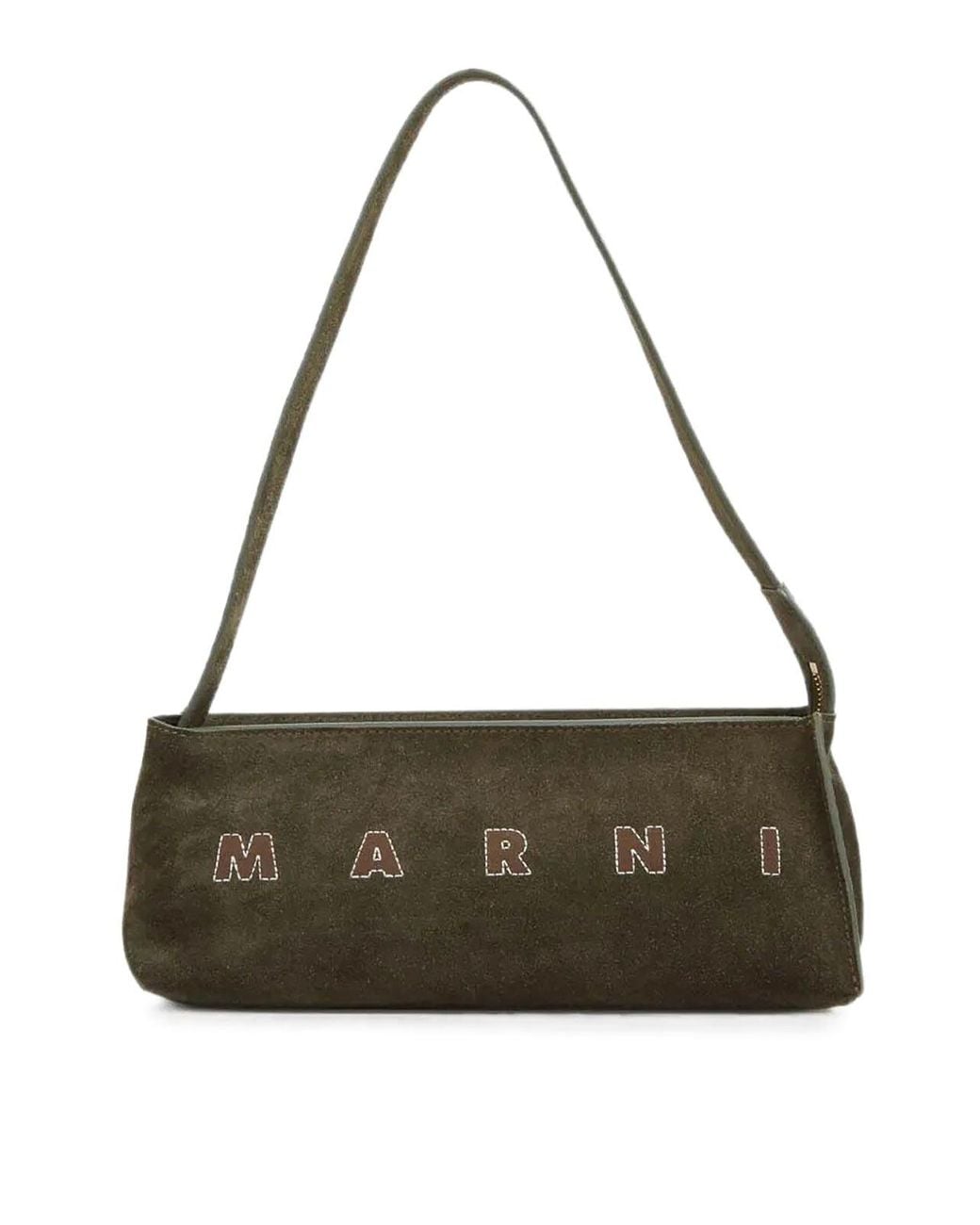 Marni Metallic Museo Hobo Pochette Coated