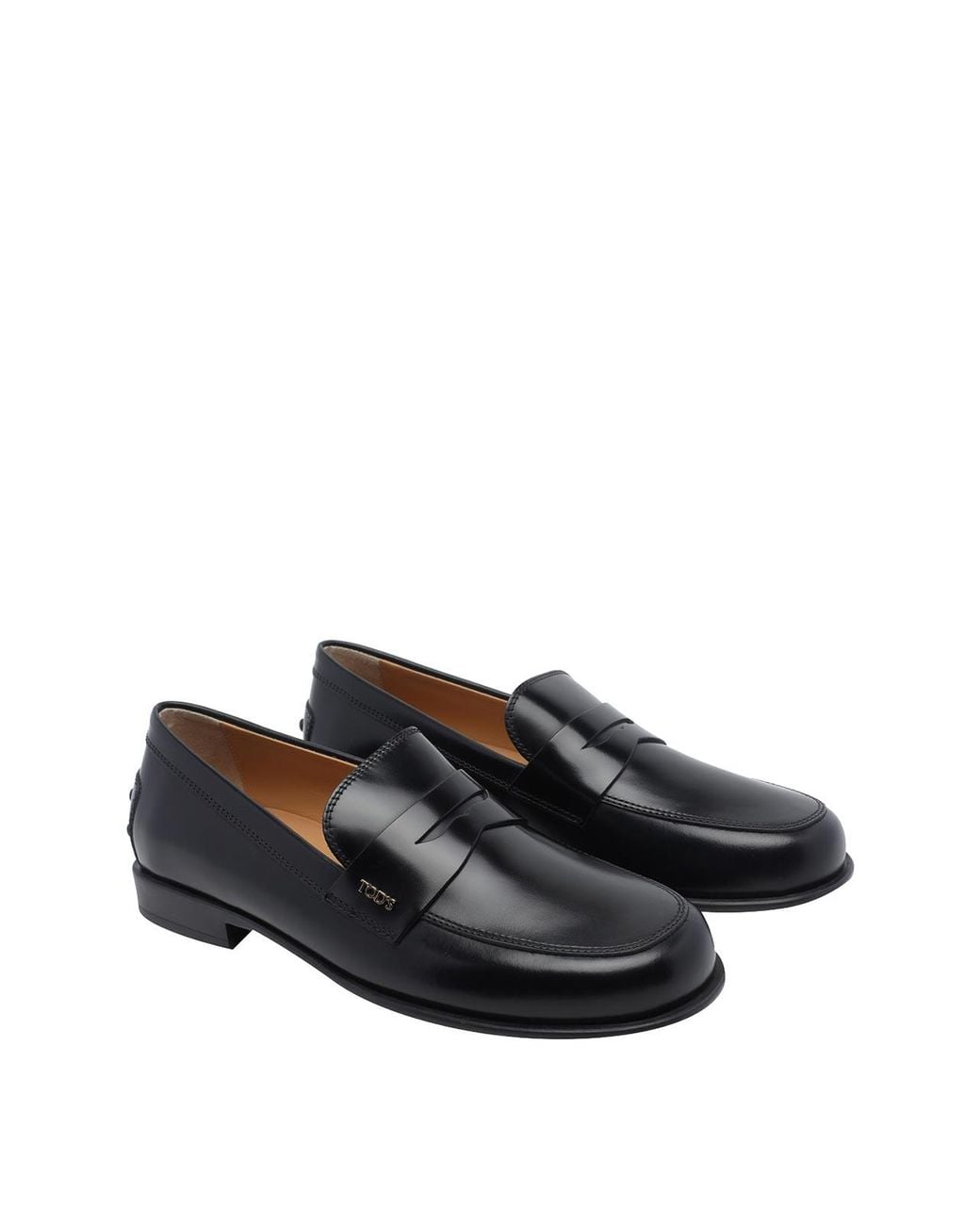 Tod's Black Leather Loafers