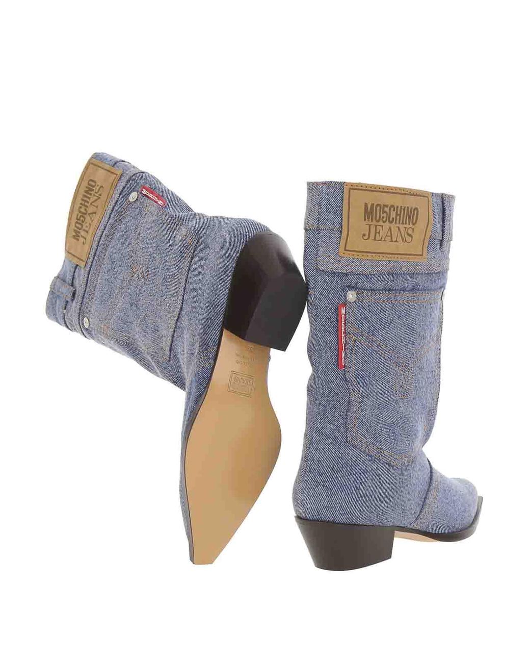 Moschino Blue Denim Boots