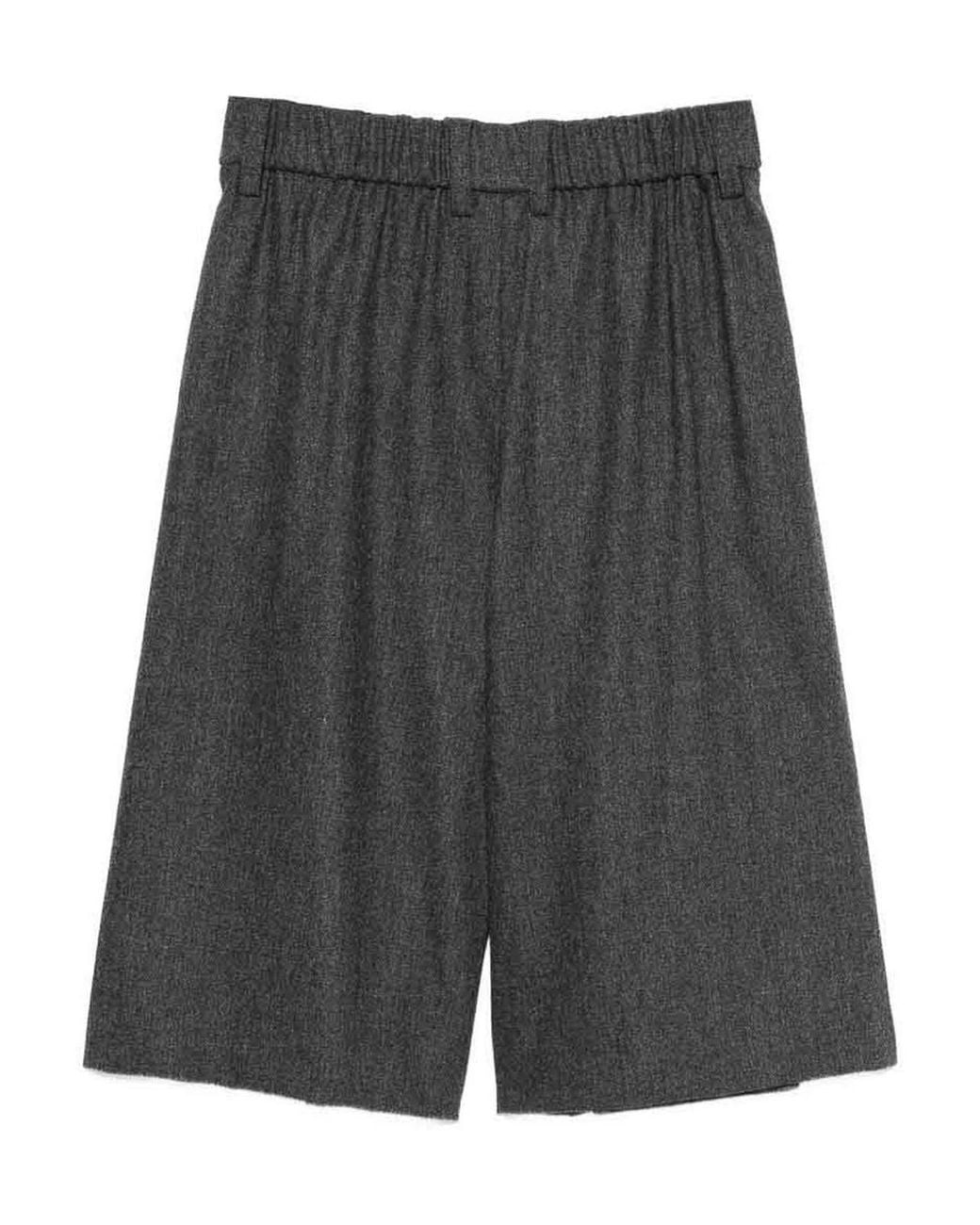 Emporio Armani Gray Flannel Shorts