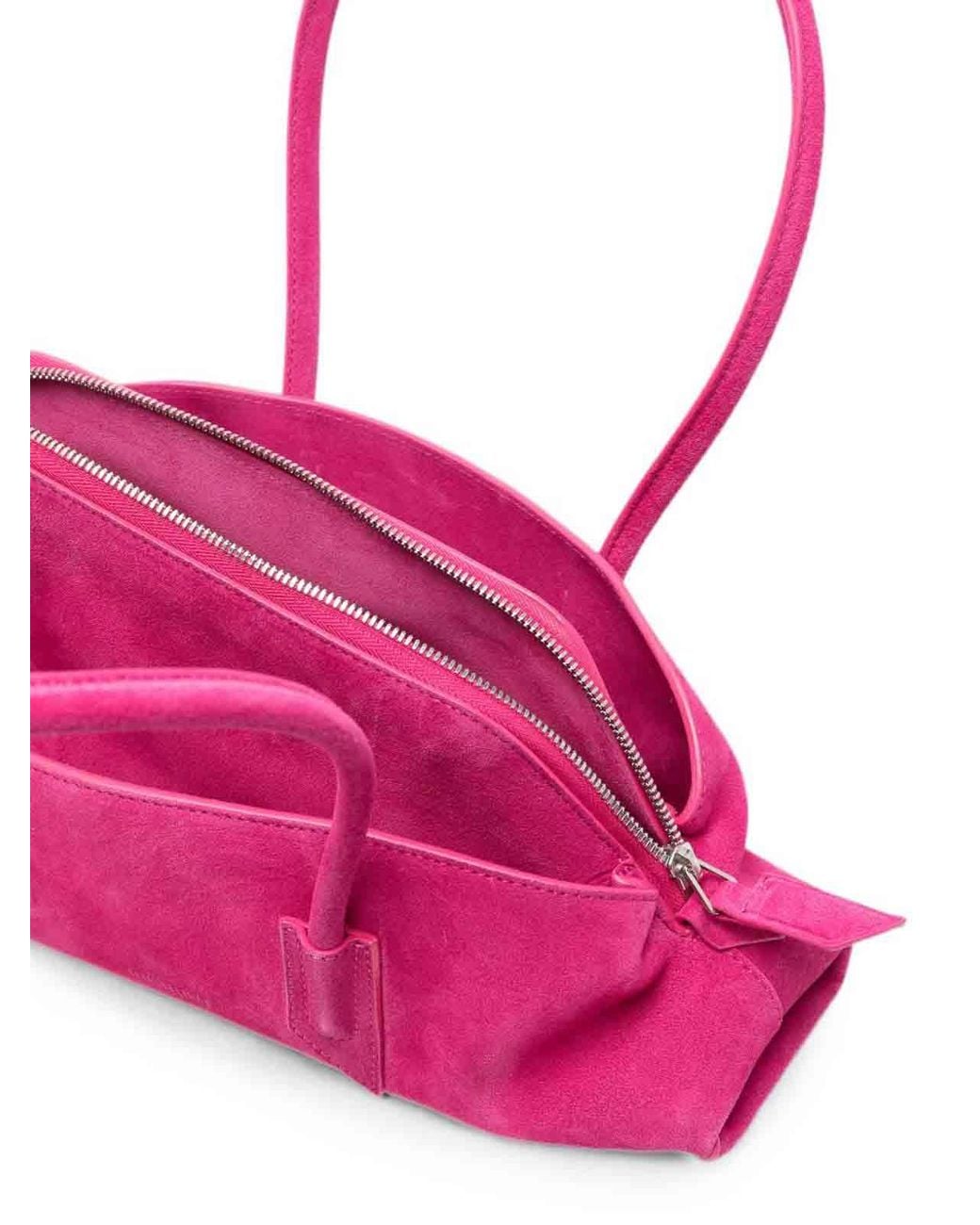 The Attico Pink La Passeggiata Small Leather Shoulder Bag