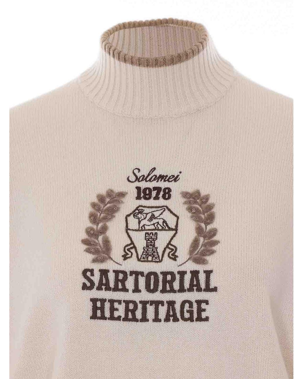 Brunello Cucinelli White Logo Sweater