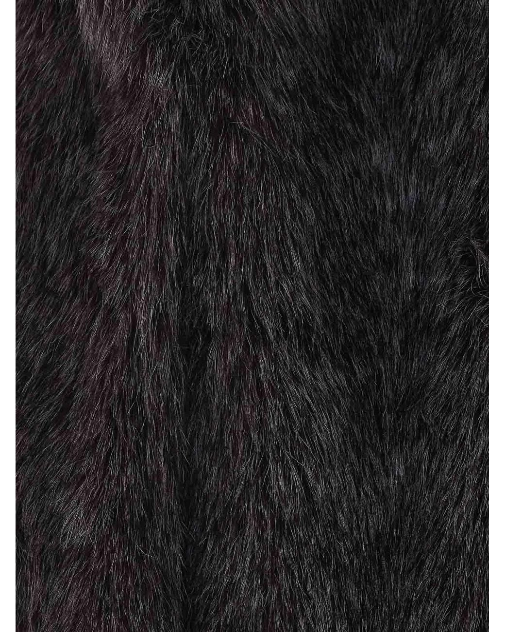 VALENTINI 1972 Black Faux Fur Jacket
