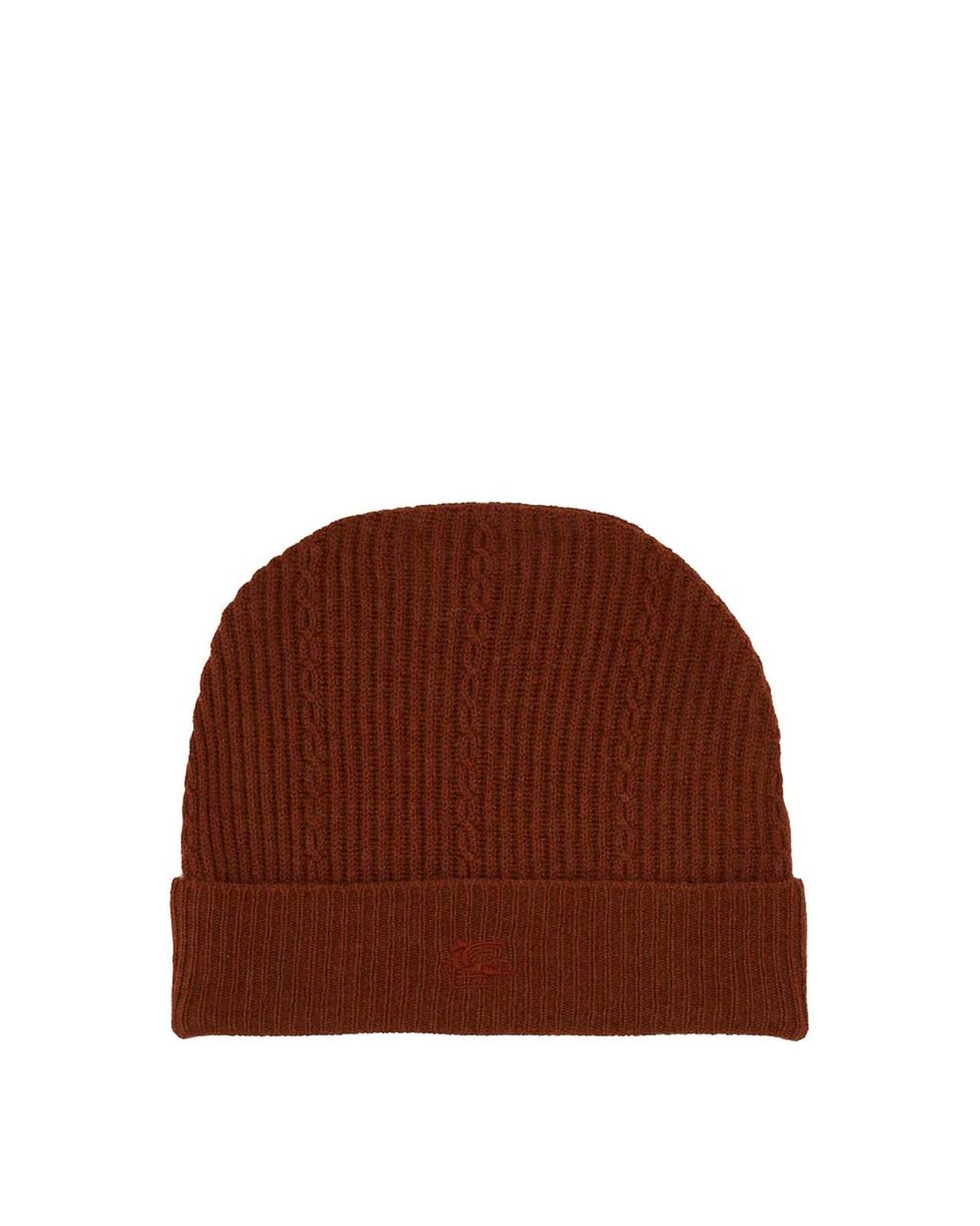 Etro Brown Chic Logo Beanie Hat