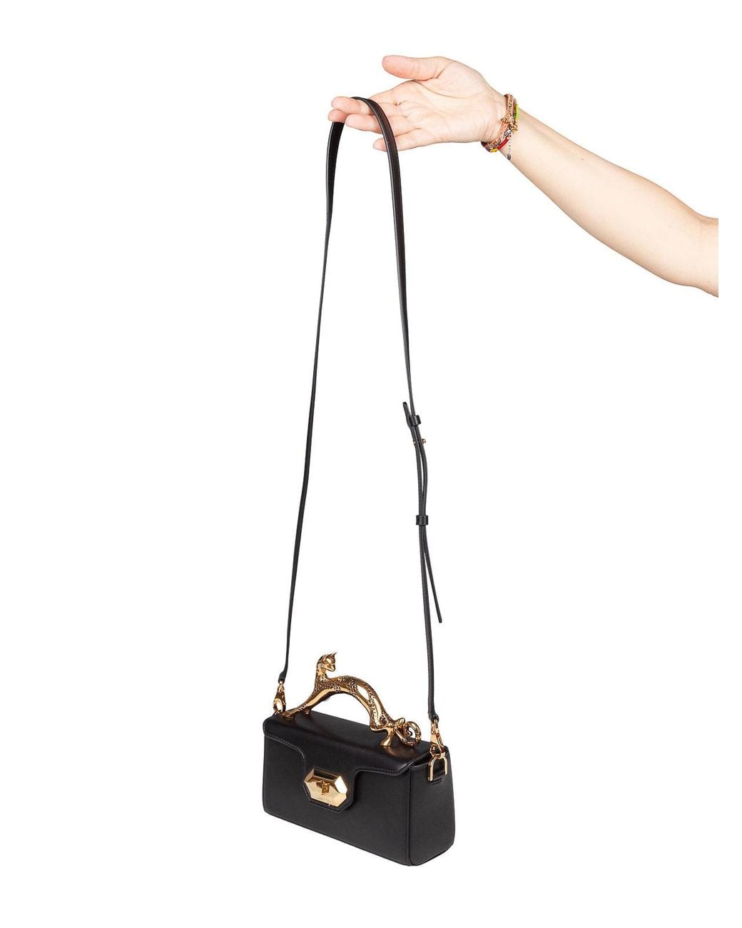 Lanvin Black Pencil Cat Nano Handbag