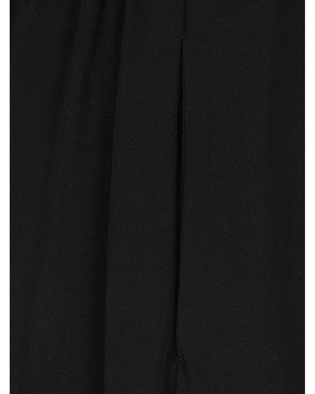 Norma Kamali Black Wide-Leg Trousers