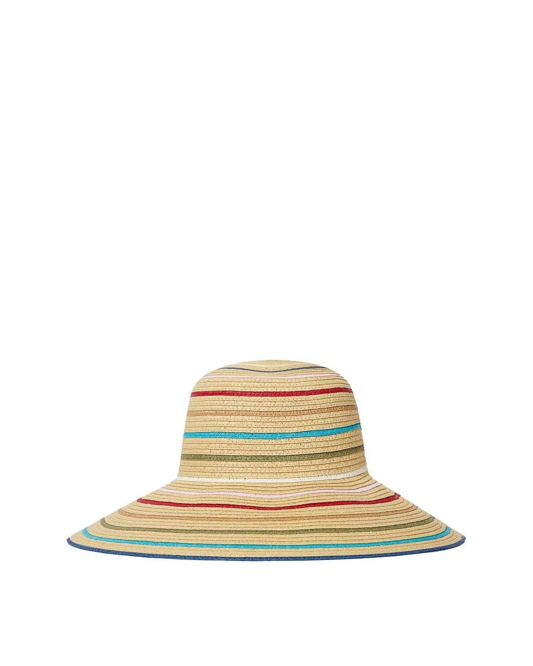 Paul Smith Natural Classic Multistripe Raffia Hat Ps