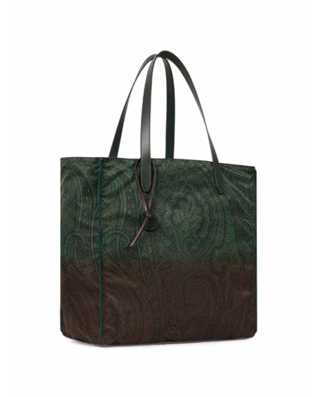Etro Green Nylon Shopping Bag