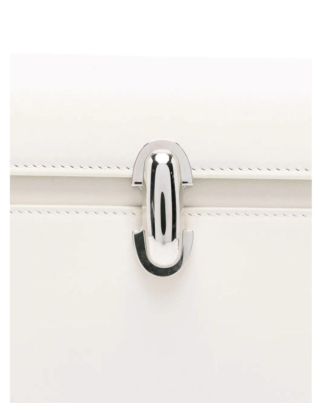 SAVETTE White Symmetry Shoulder Bag