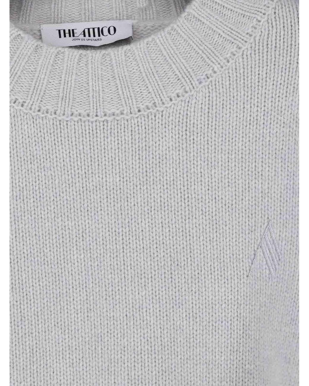 The Attico Gray Asymmetric Sweater