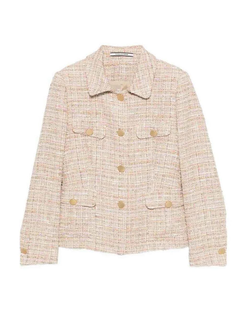 Giacca Con Bottoni India di Tagliatore in Natural