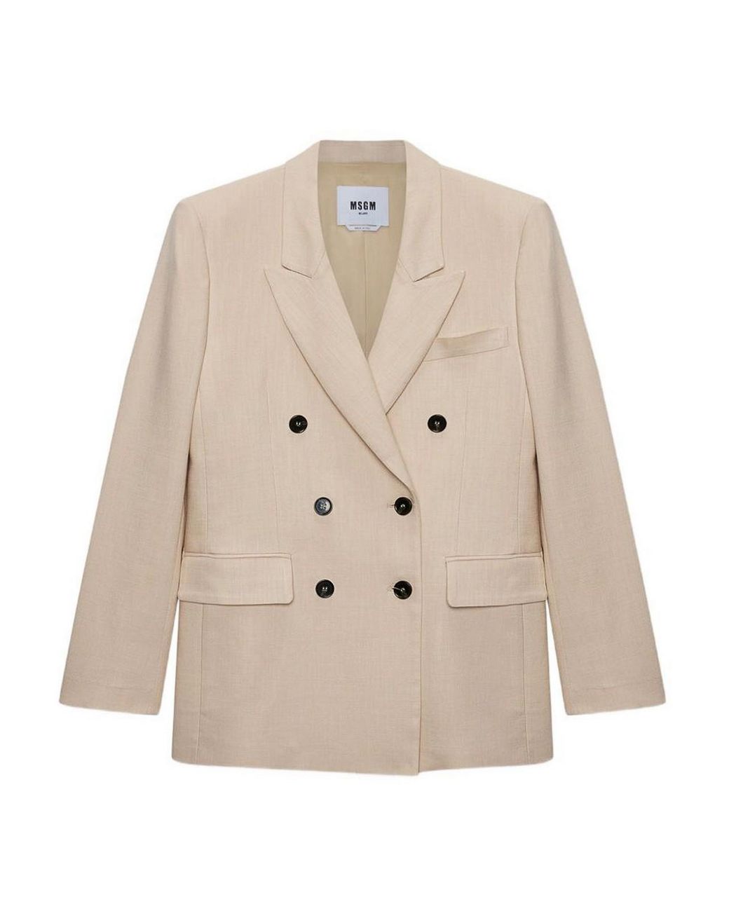 MSGM Natural Blazer Doppiopetto