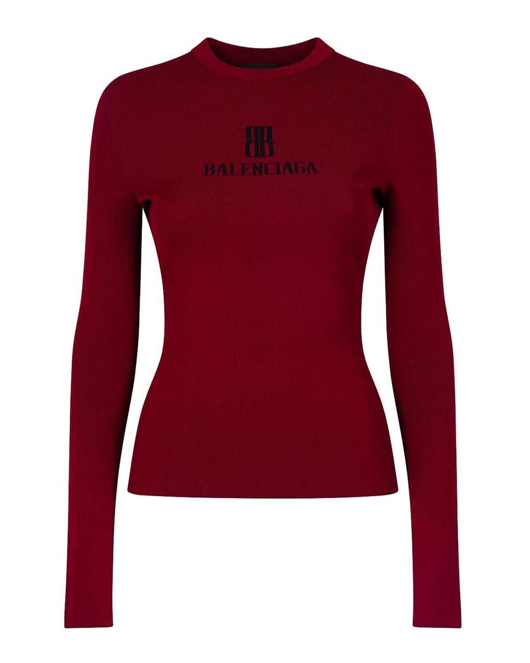 Balenciaga Red 'Nano Bb' Viscose Top