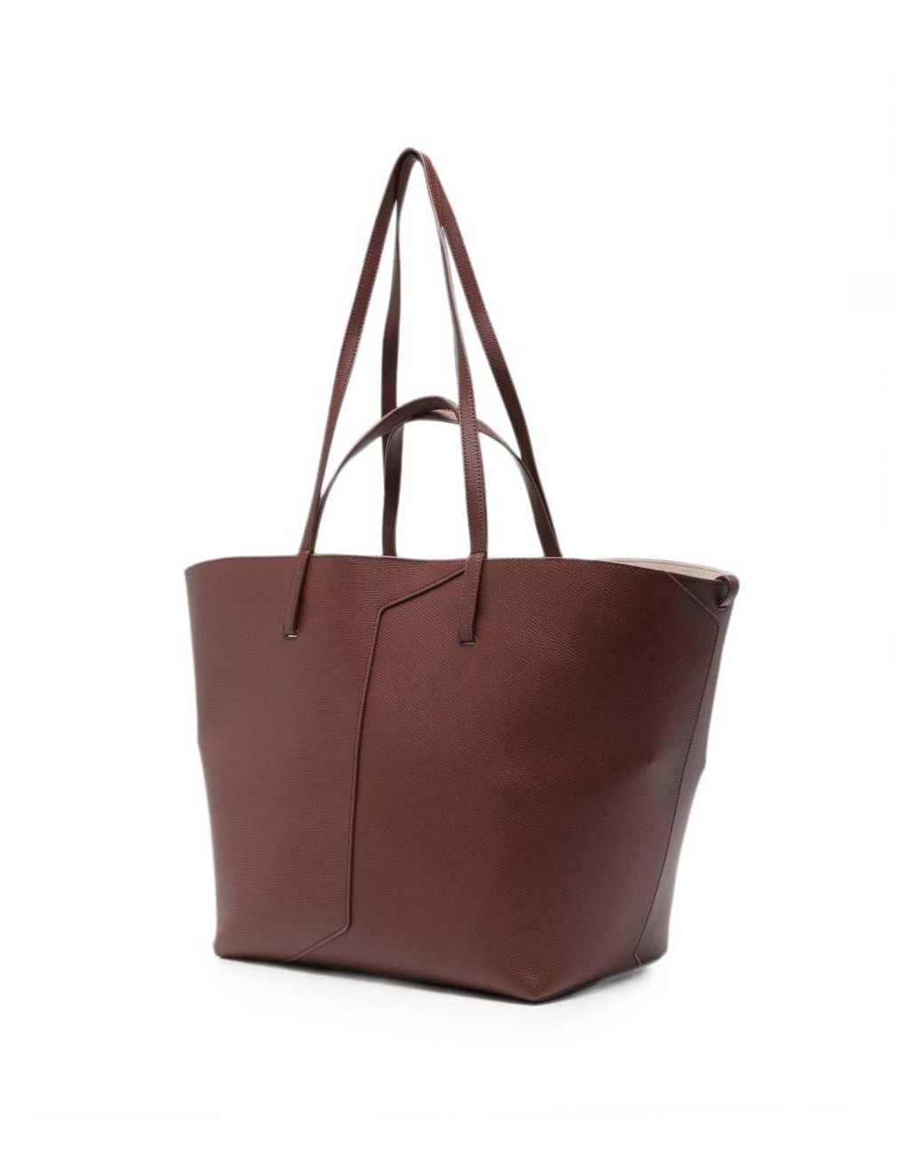 Emporio Armani Brown Medium Leather Tote Bag