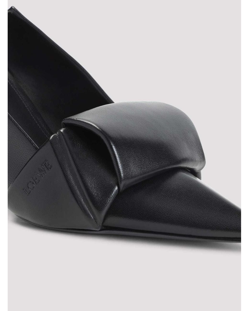 Loewe Black Origami Flap Back Pumps