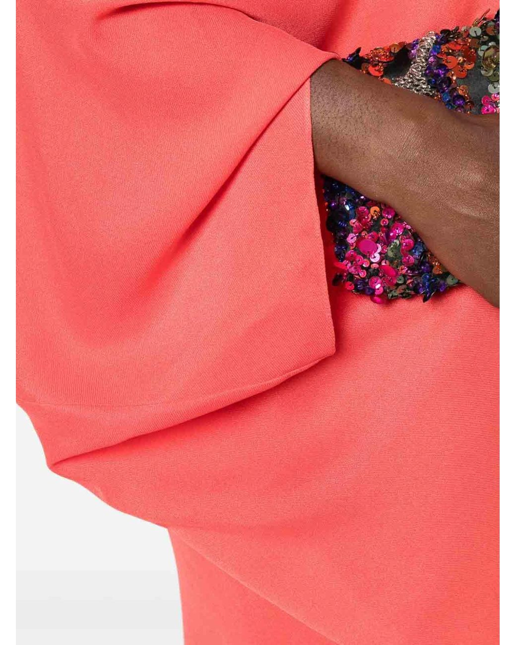 Cortana Red Delore Silk Long Dress