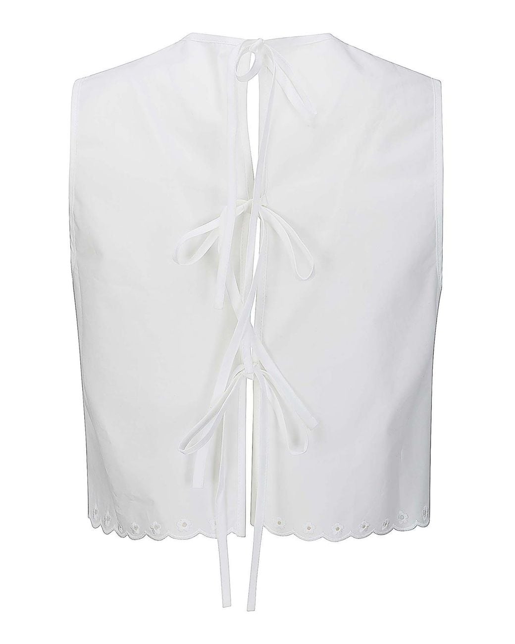 CECILIE BAHNSEN White Cbdeeba Top Broderie Anglaise