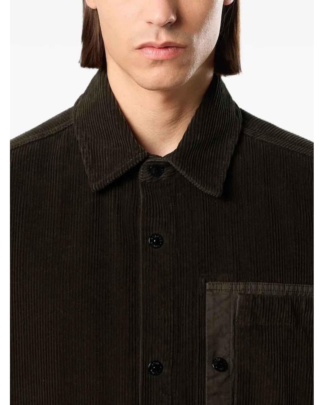 Stone Island Black Overshirt Coal for men