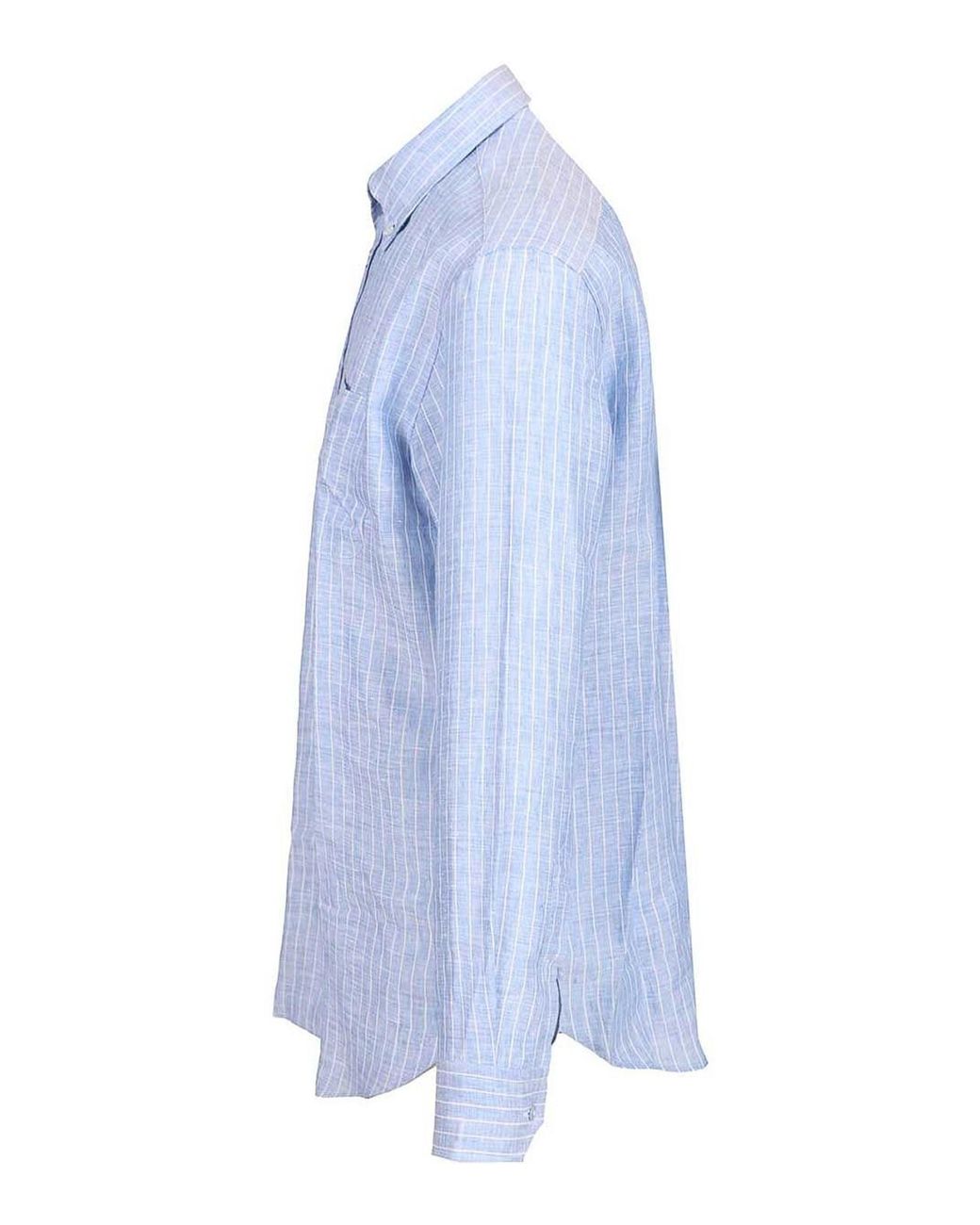 Etro Blue Striped Linen Shirt for men