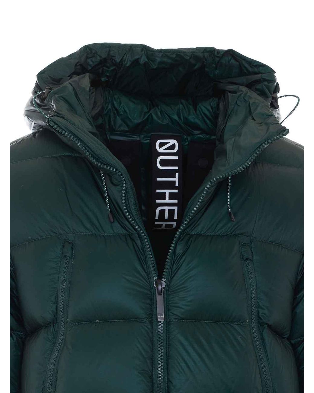 OUTHERE Green Stripe Down Jacket for men