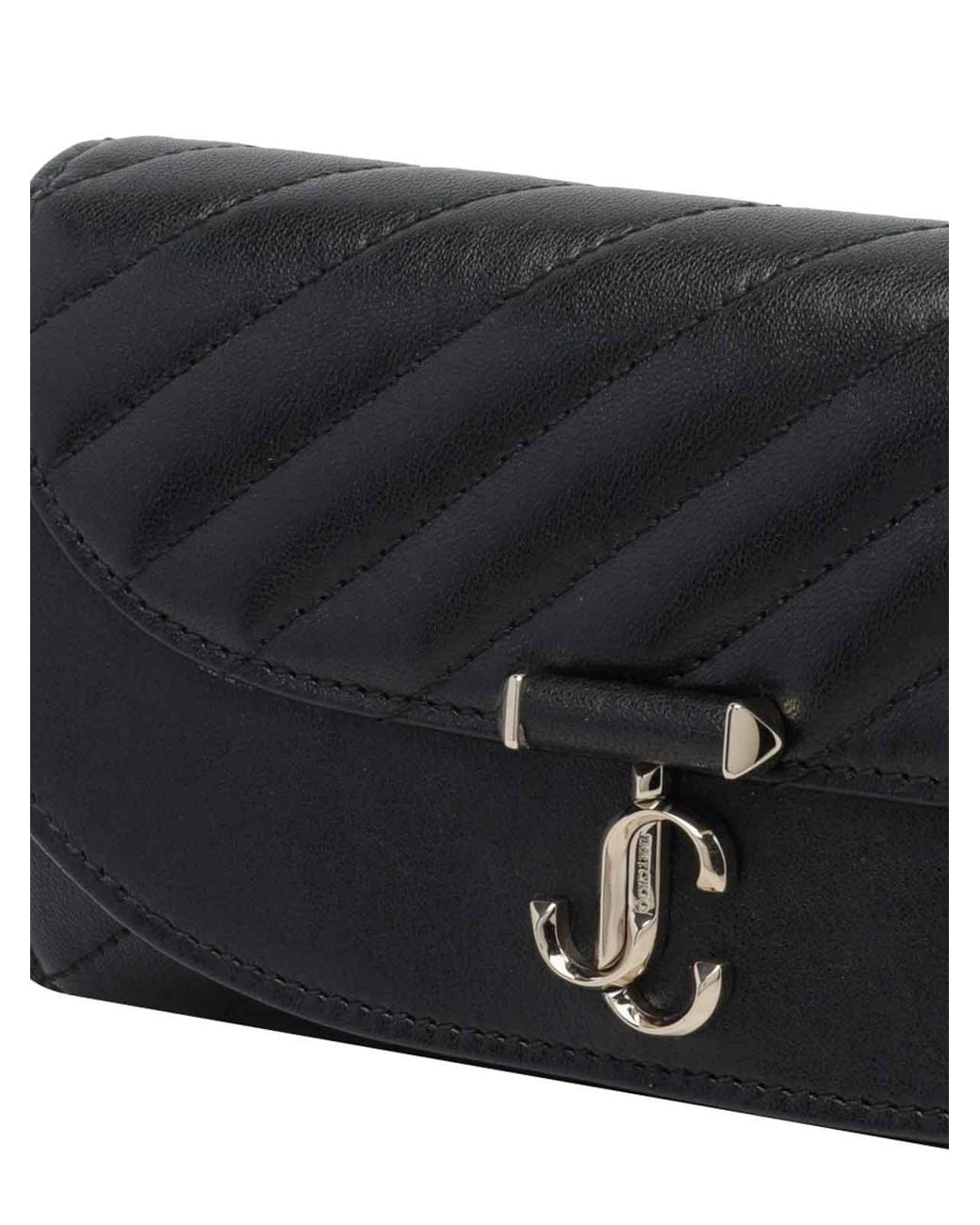 Jimmy Choo Black Curve Chain Wallet