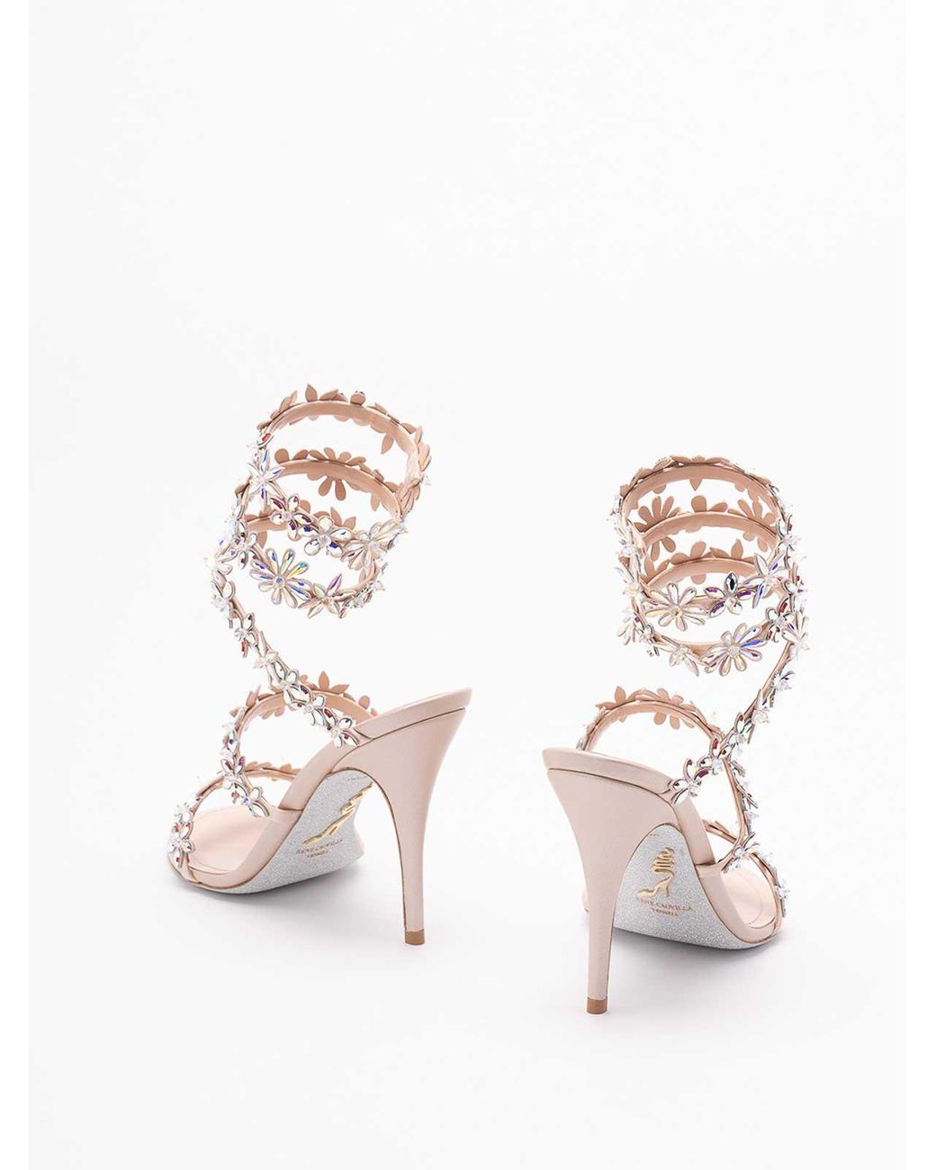 Rene Caovilla Natural High Heel Sandals