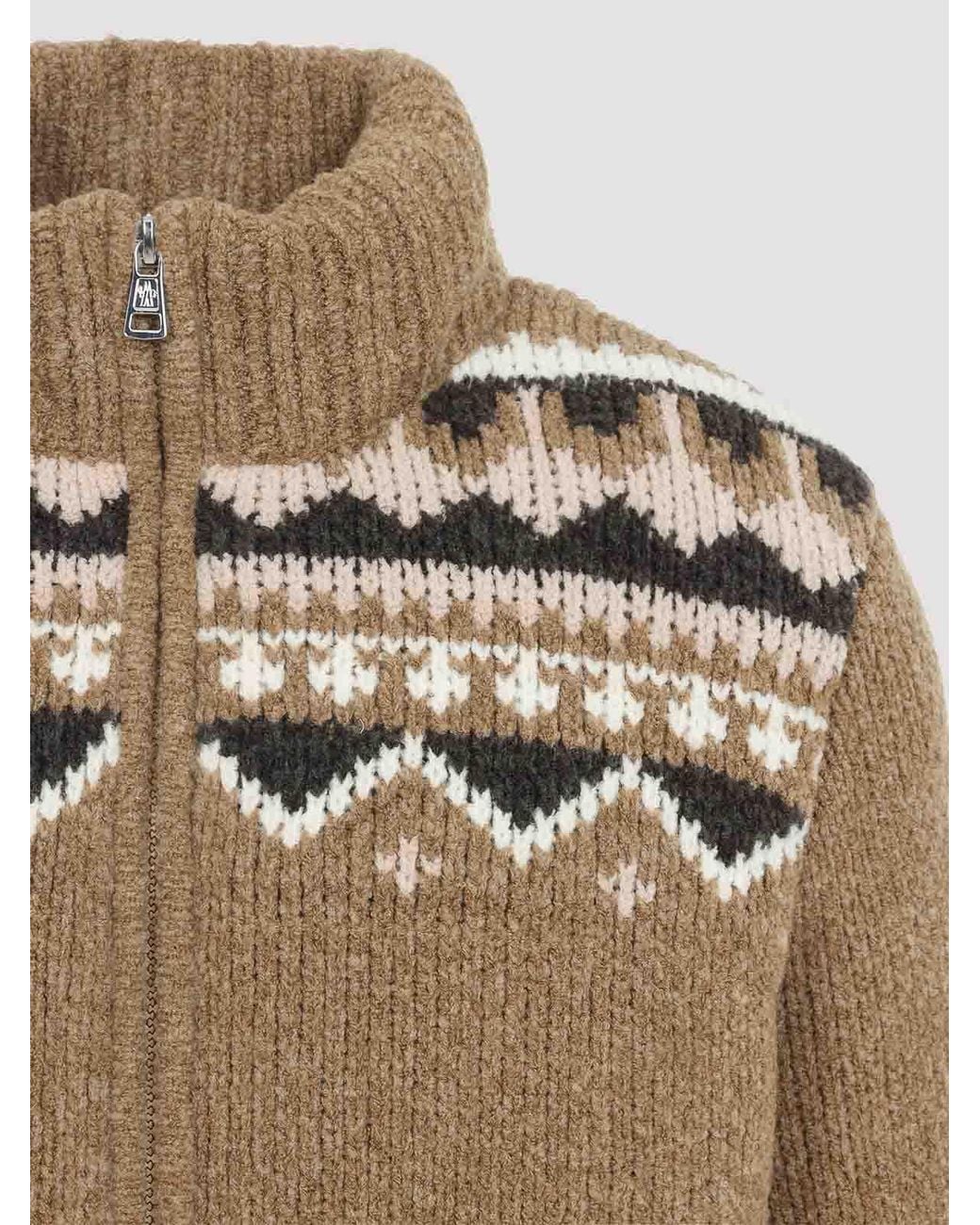Moncler Brown Mocler Cardigan Jacket for men