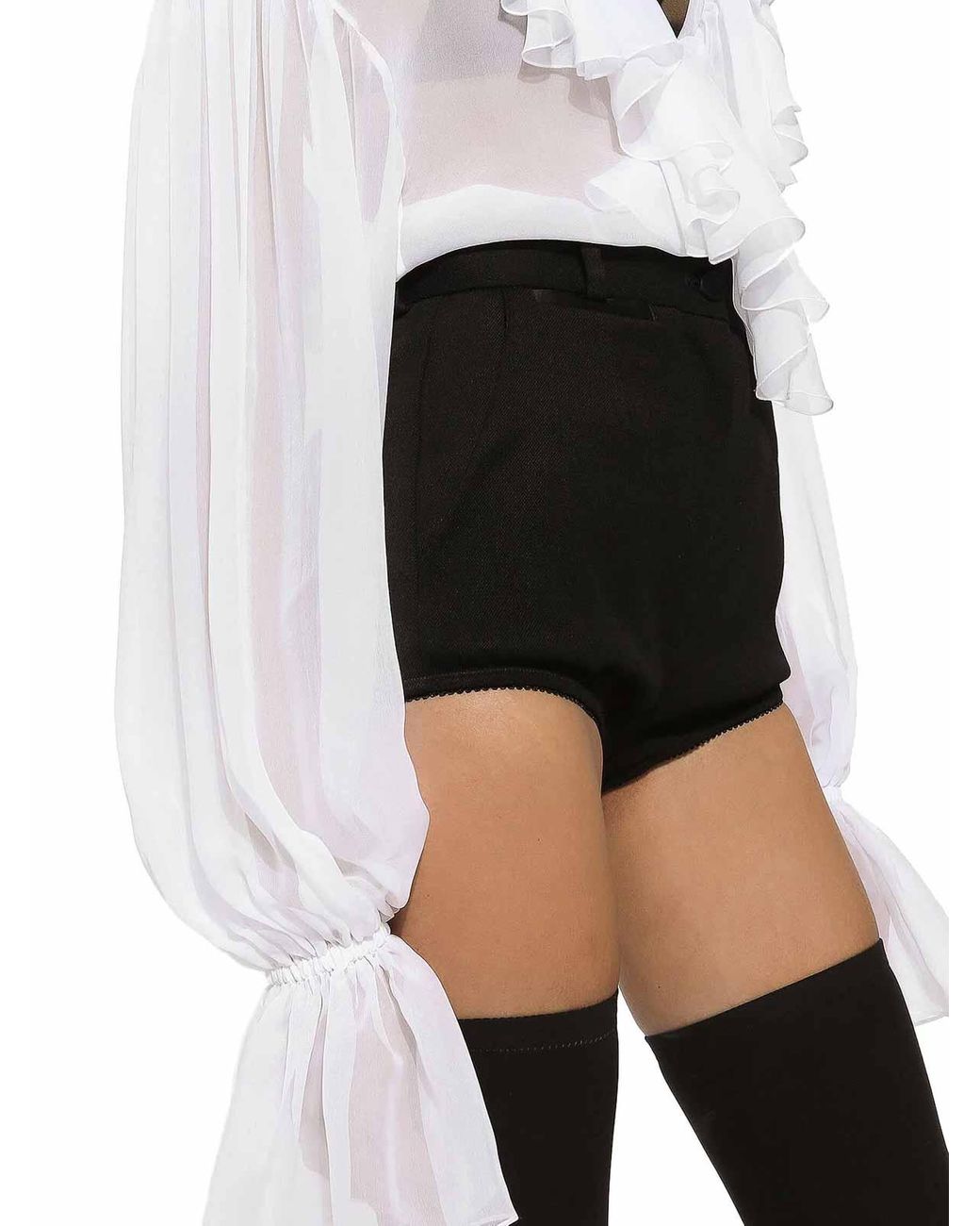 Dolce & Gabbana White Silk Top