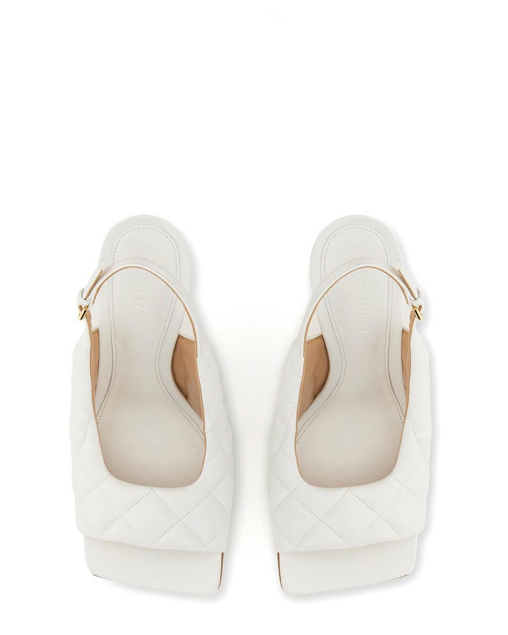 Bottega Veneta White Slingback Sandal Padded