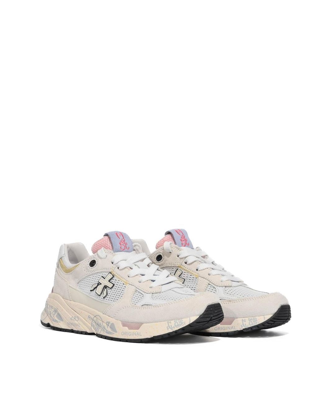 Premiata White Mased 8206 Sneakers