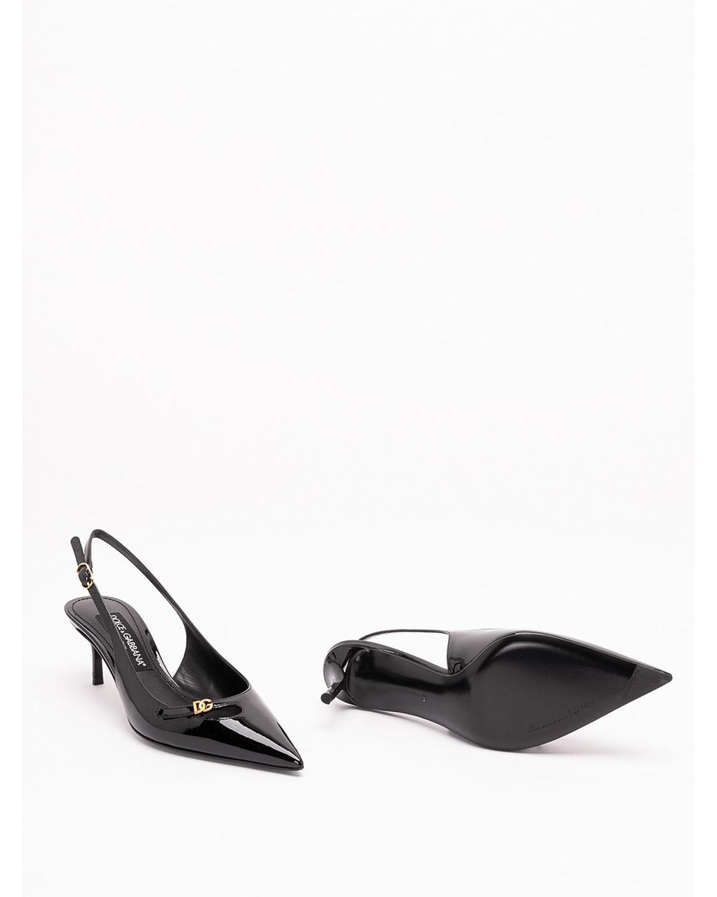 Dolce & Gabbana Black Patent Leather Slingback