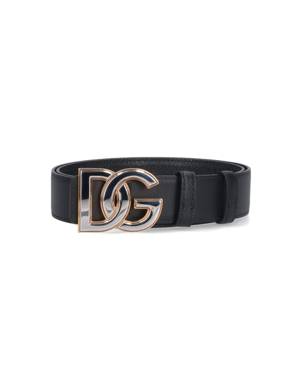Dolce & Gabbana White Logo Belt for men