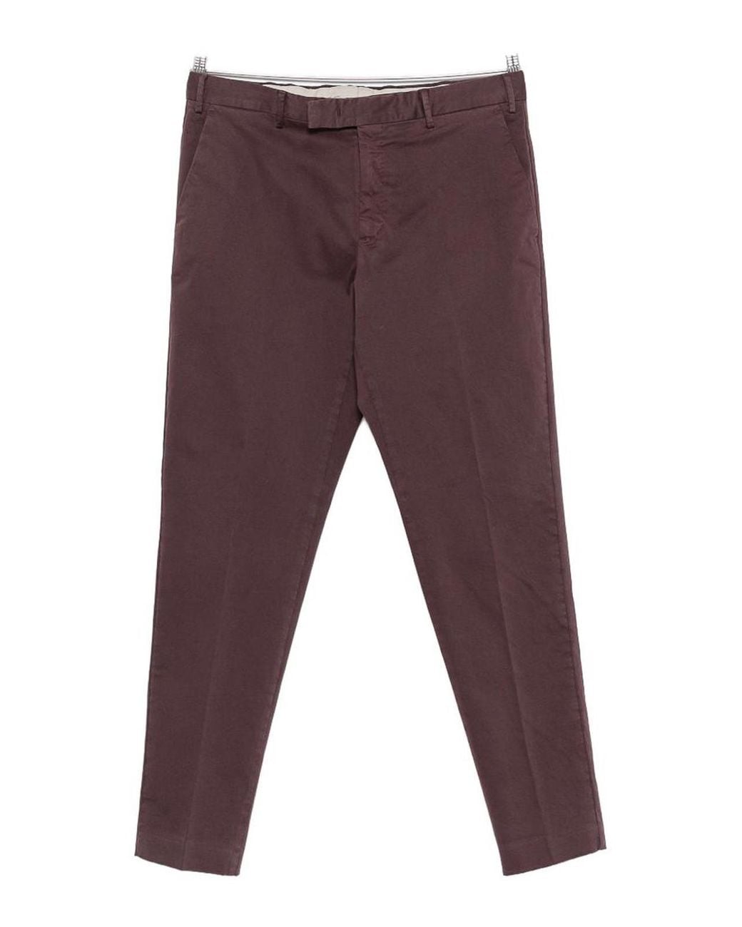 PT Torino Purple Stretch Fabric Trousers for men