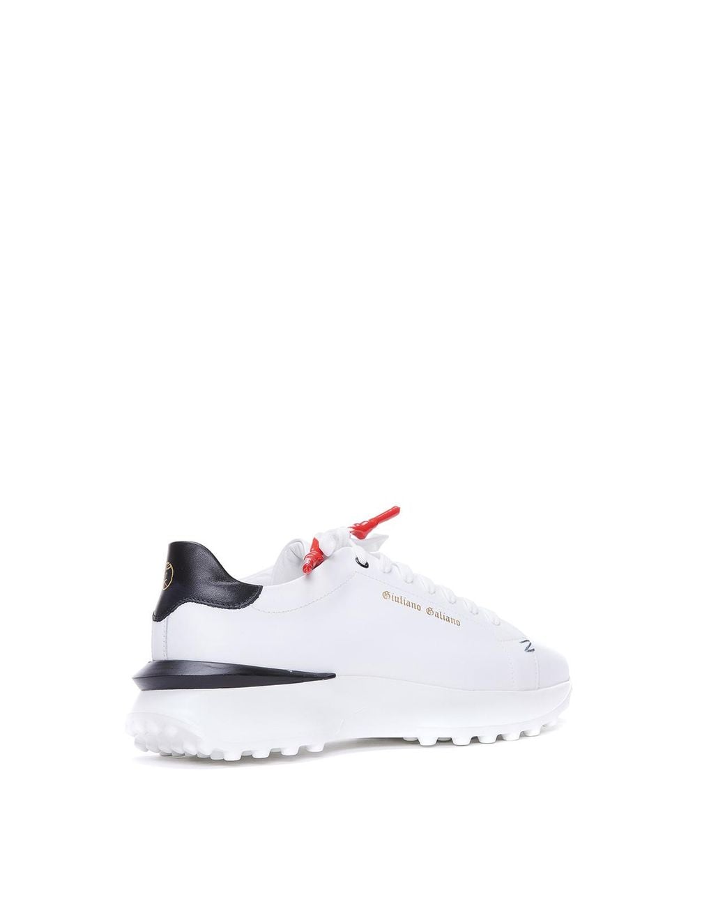 Giuliano Galiano White Sneakers With String Closure And Logo for men
