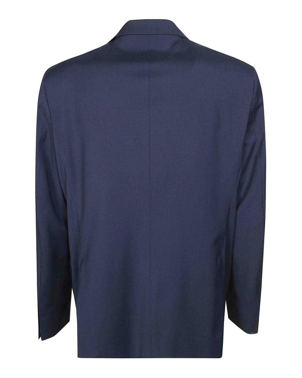 Manuel Ritz Blue Micro-Patterned Wool Dress for men